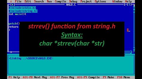 strrev in c++|string reverse in c without using strrev.